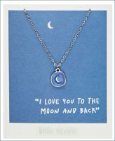 Collier lune argent Nickel sans allergie